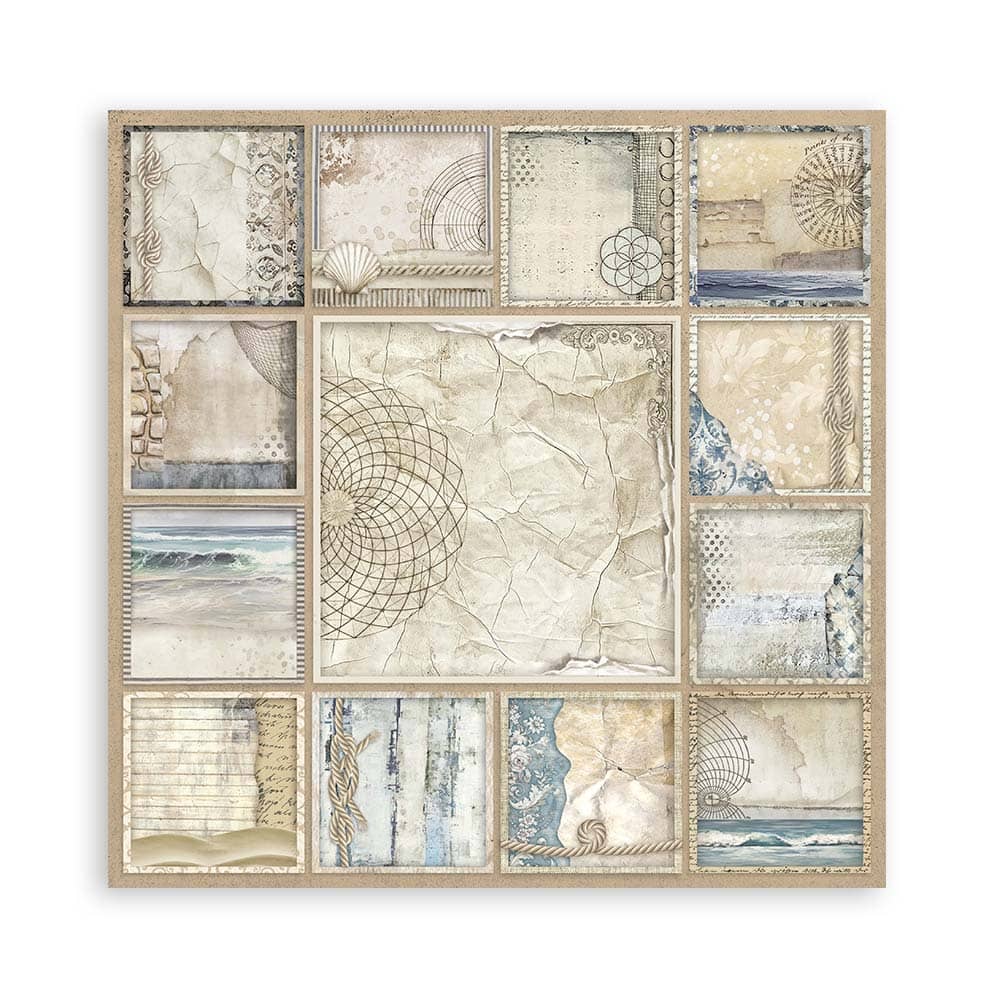 Scrapbookingpapper - Silent Sea - Maxi Pad - 8 - Stamperia - Tidformera