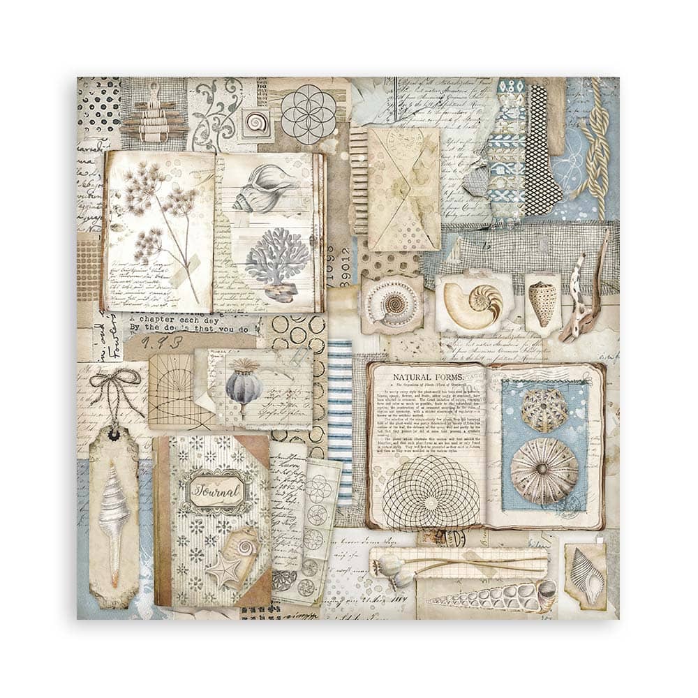 Scrapbookingpapper - Silent Sea - Maxi Pad - 12 - Stamperia - Tidformera