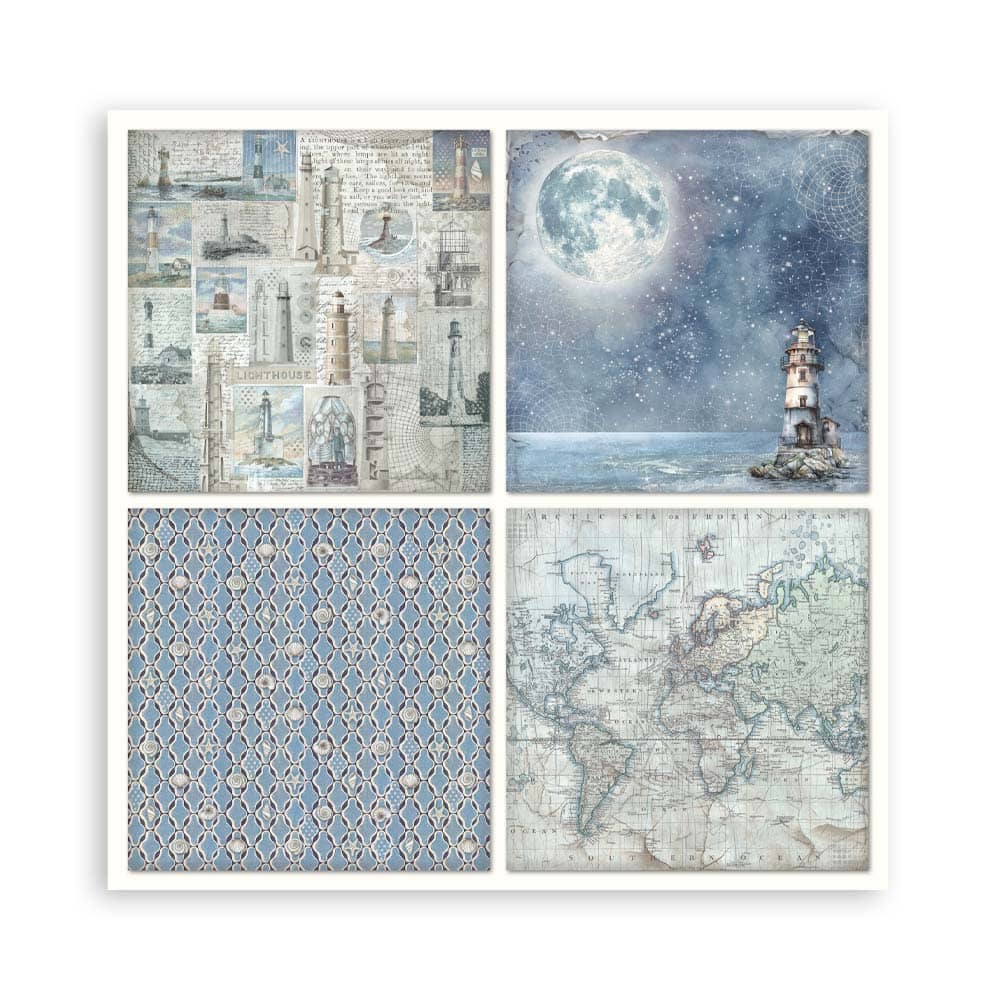 Scrapbookingpapper - Silent Sea - Maxi Pad - 18 - Stamperia - Tidformera