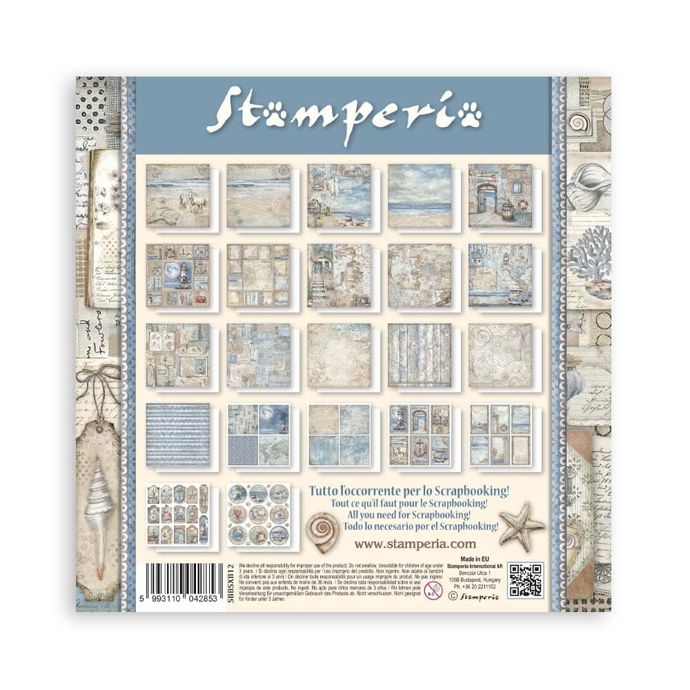 Scrapbookingpapper - Silent Sea - Maxi Pad - 24 - Stamperia - Tidformera