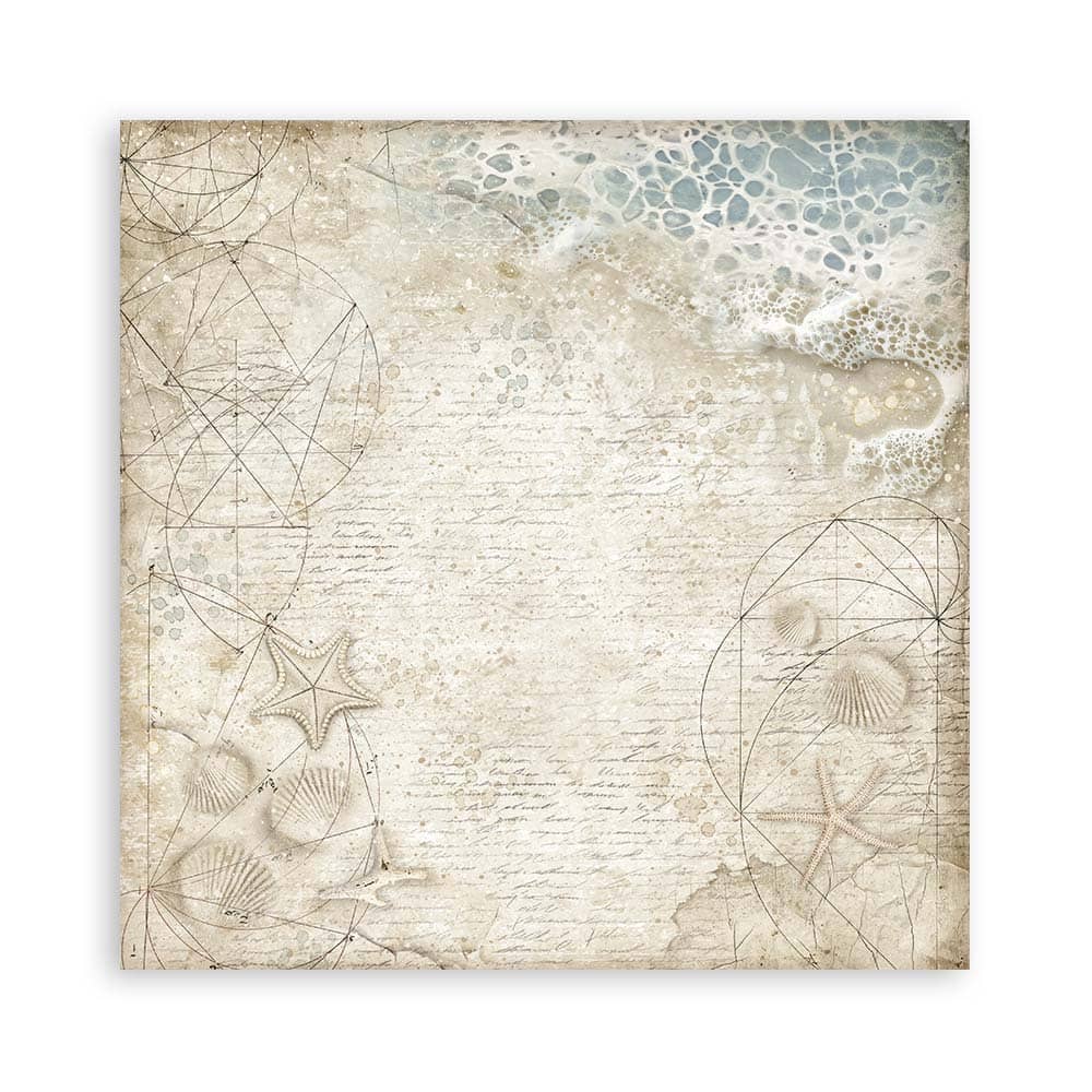 Scrapbookingpapper - Silent Sea - Maxi Pad - 14 - Stamperia - Tidformera