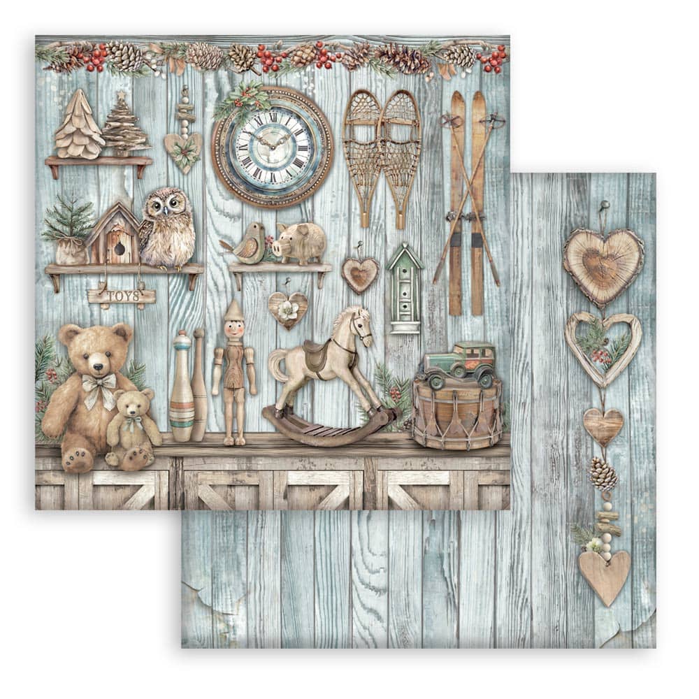 Scrapbookingpapper - The Owl's House - Double faced - 6 - Stamperia - Tidformera