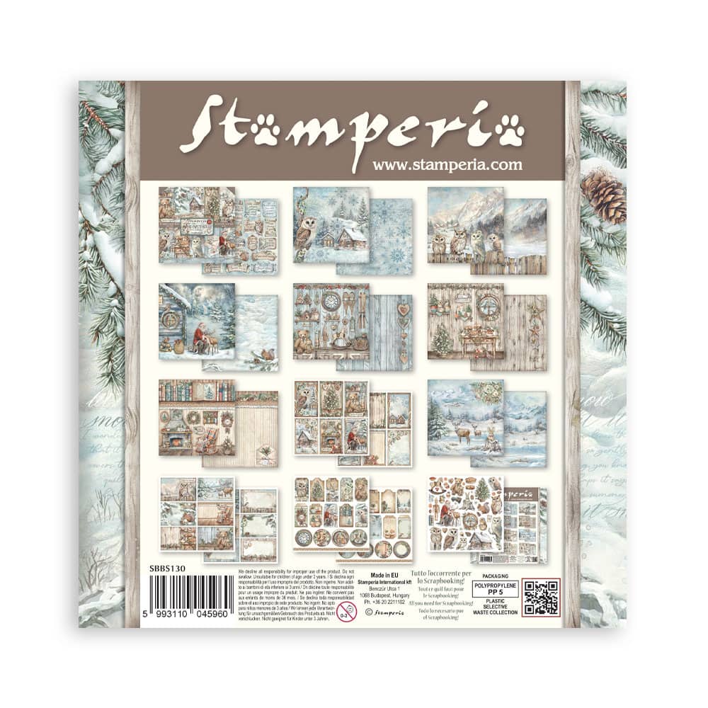 Scrapbookingpapper - The Owl's House - Double faced - 13 - Stamperia - Tidformera