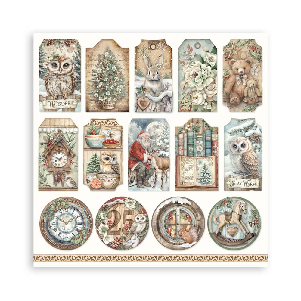 Scrapbookingpapper - The Owl's House - Maxi Pad - 18 - Stamperia - Tidformera
