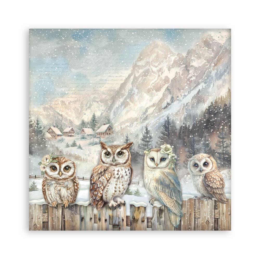 Scrapbookingpapper - The Owl's House - Maxi Pad - 2 - Stamperia - Tidformera