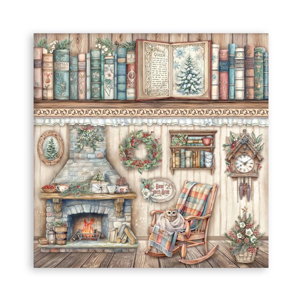 Scrapbookingpapper - The Owl's House - Maxi Pad - 5 - Stamperia - Tidformera
