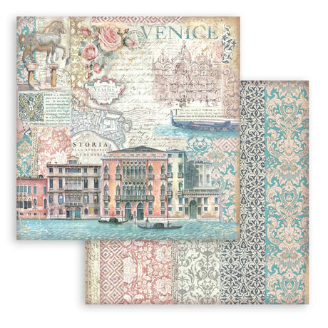 Scrapbookingpapper - Venice City of Art - Double faced - 2 - Stamperia - Tidformera