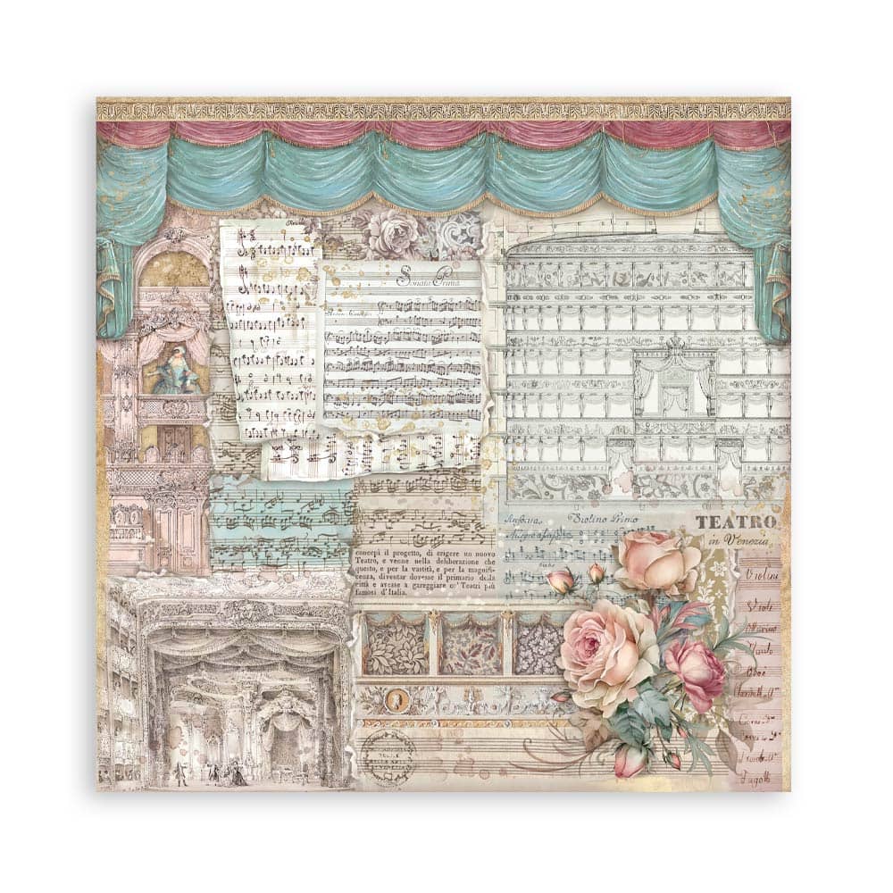 Scrapbookingpapper - Venice City of Art - Maxi Pad - 18 - Stamperia - Tidformera