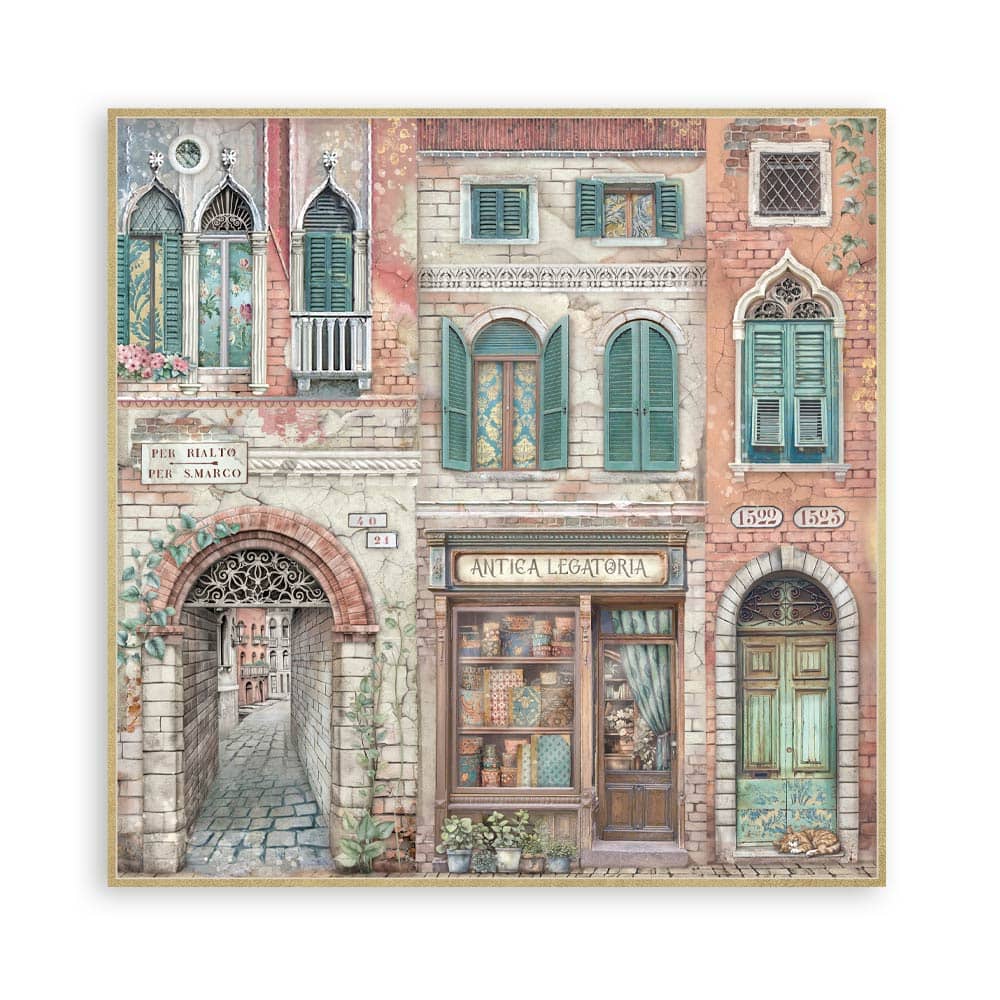 Scrapbookingpapper - Venice City of Art - Maxi Pad - 4 - Stamperia - Tidformera