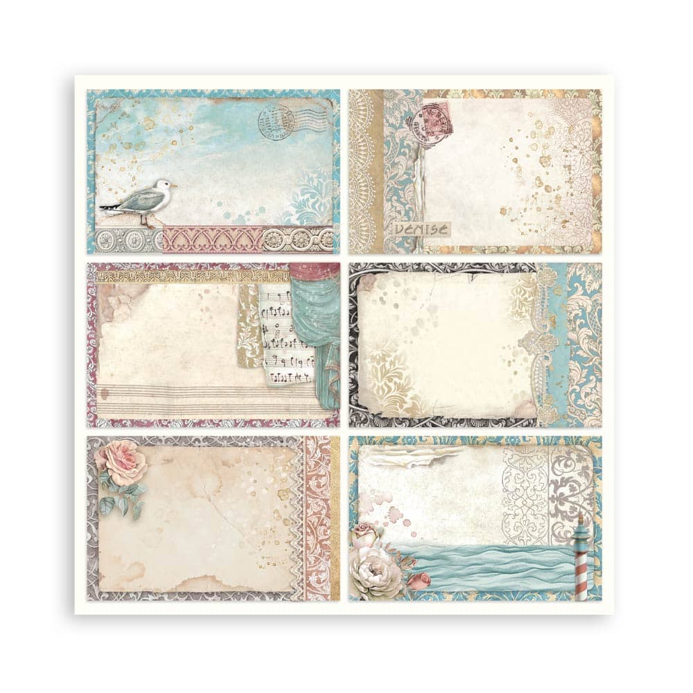 Scrapbookingpapper - Venice City of Art - Maxi Pad - 21 - Stamperia - Tidformera