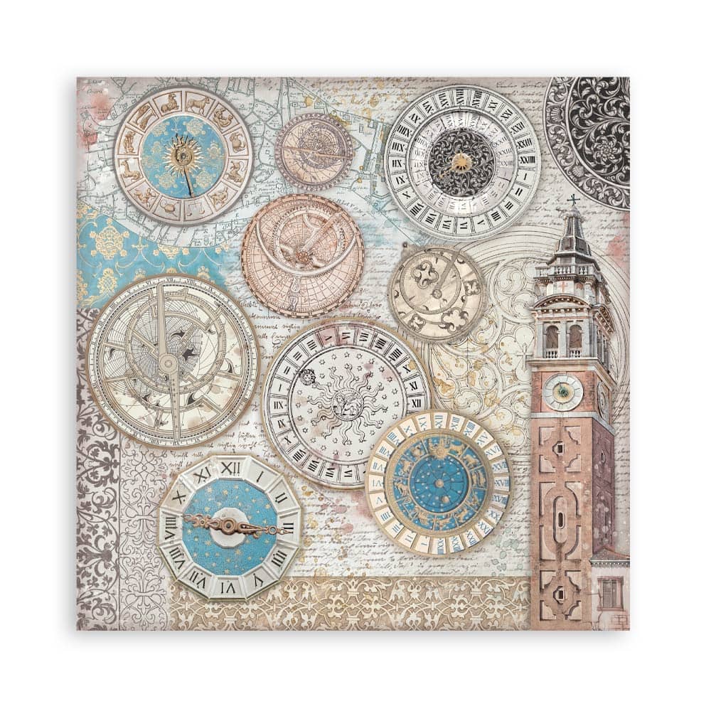 Scrapbookingpapper - Venice City of Art - Maxi Pad - 12 - Stamperia - Tidformera