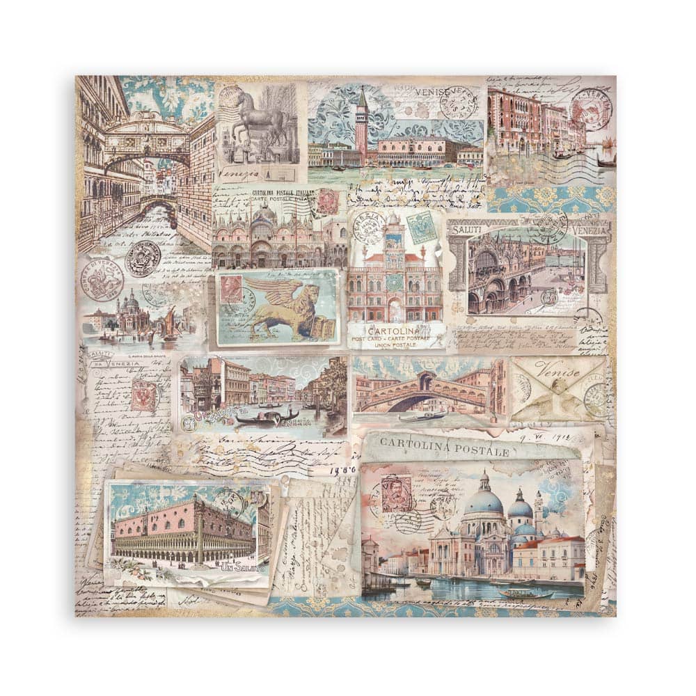 Scrapbookingpapper - Venice City of Art - Maxi Pad - 16 - Stamperia - Tidformera