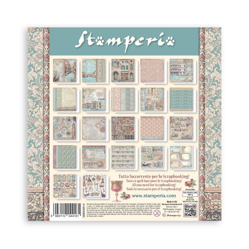 Scrapbookingpapper - Venice City of Art - Maxi Pad - 24 - Stamperia - Tidformera