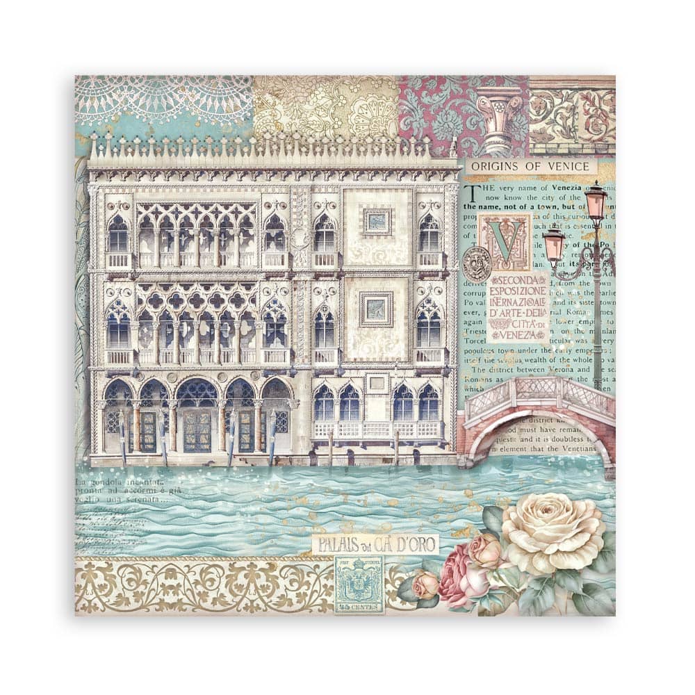 Scrapbookingpapper - Venice City of Art - Maxi Pad - 6 - Stamperia - Tidformera