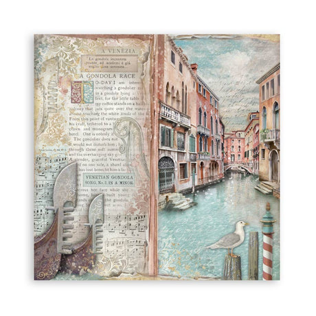 Scrapbookingpapper - Venice City of Art - Maxi Pad - 2 - Stamperia - Tidformera