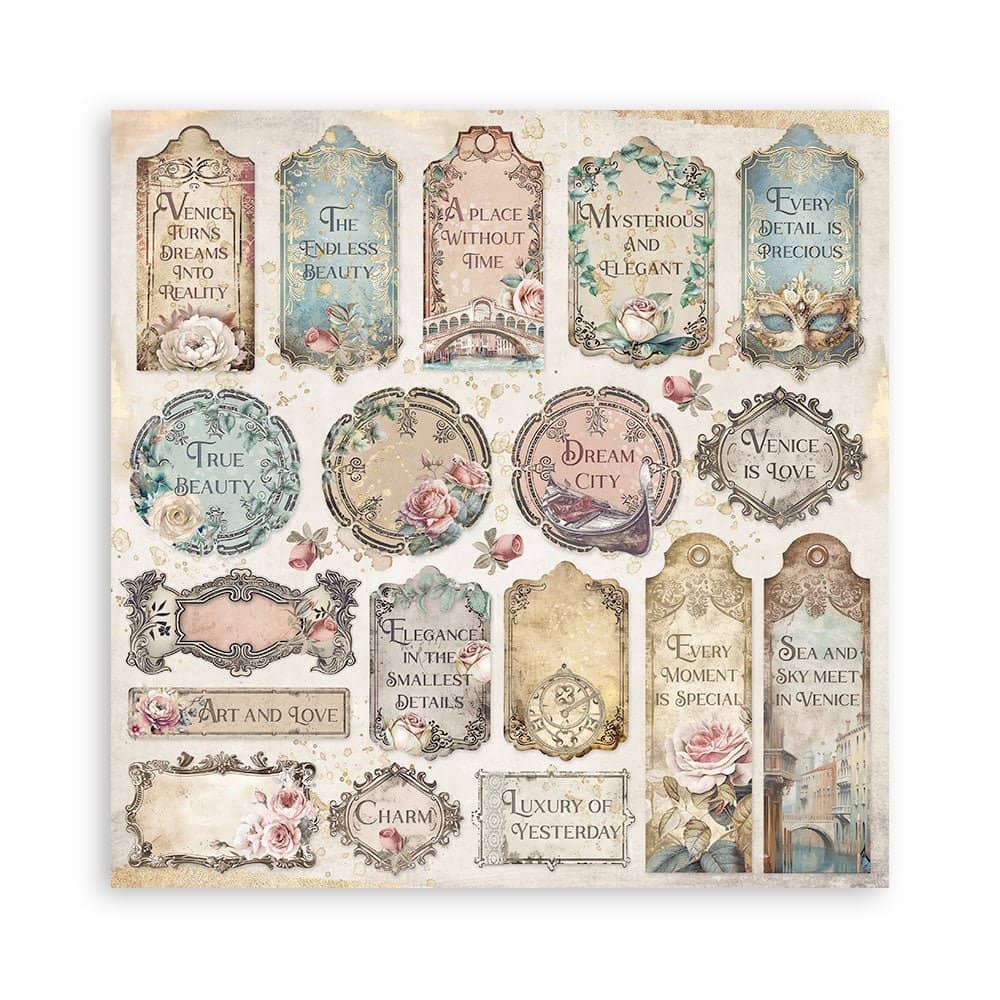 Scrapbookingpapper - Venice City of Art - Maxi Pad - 22 - Stamperia - Tidformera