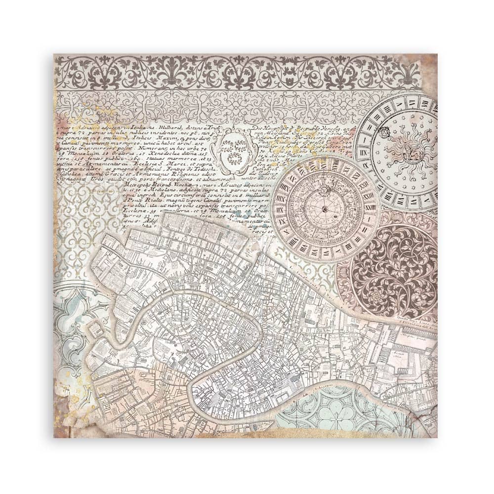 Scrapbookingpapper - Venice City of Art - Maxi Pad - 13 - Stamperia - Tidformera