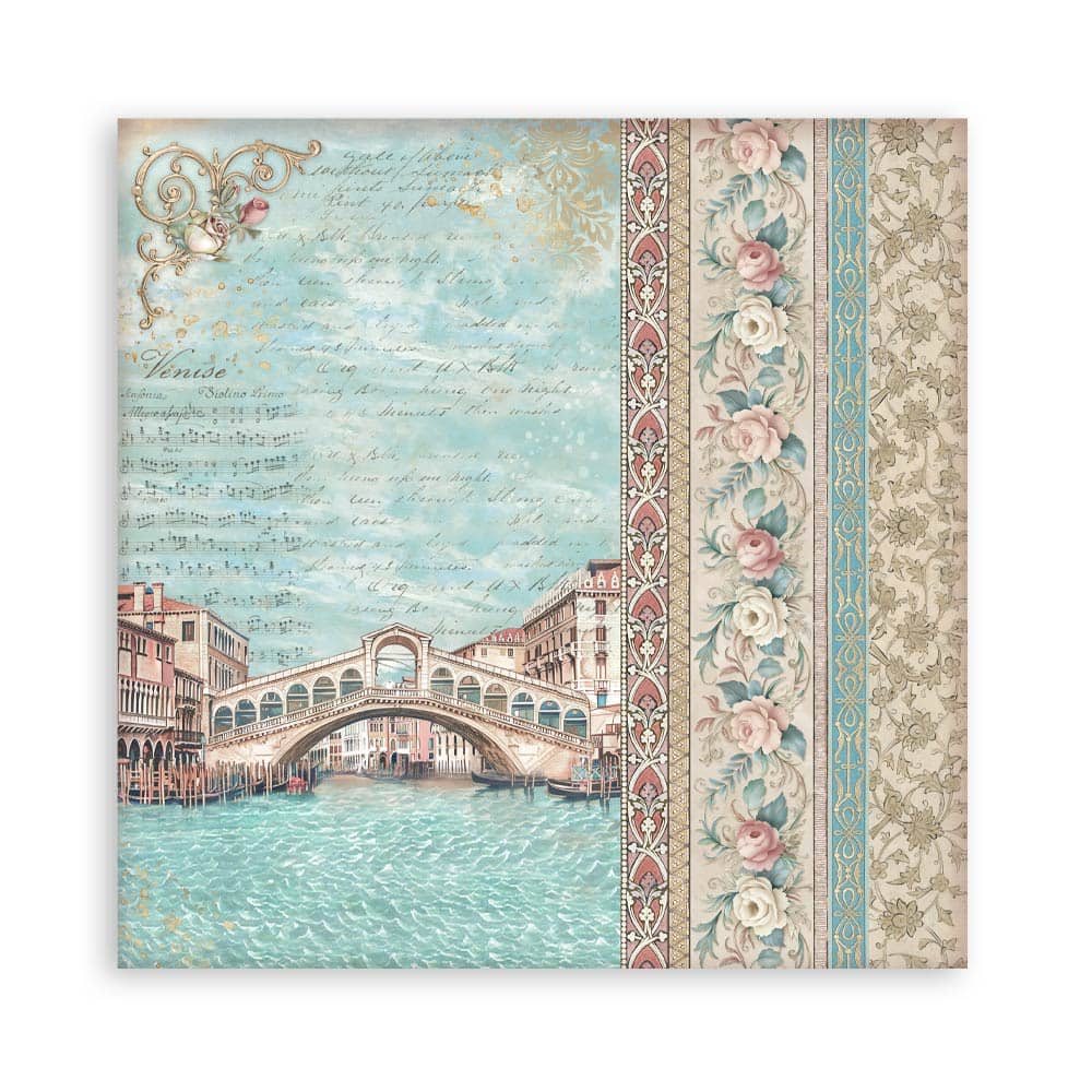Scrapbookingpapper - Venice City of Art - Maxi Pad - 3 - Stamperia - Tidformera