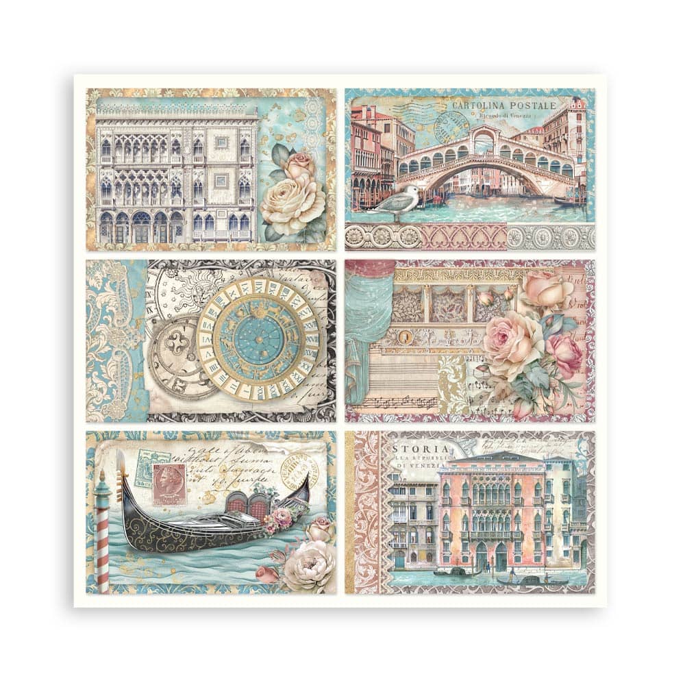Scrapbookingpapper - Venice City of Art - Maxi Pad - 20 - Stamperia - Tidformera