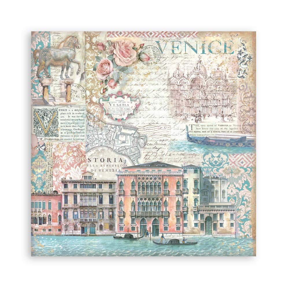 Scrapbookingpapper - Venice City of Art - Maxi Pad - 8 - Stamperia - Tidformera
