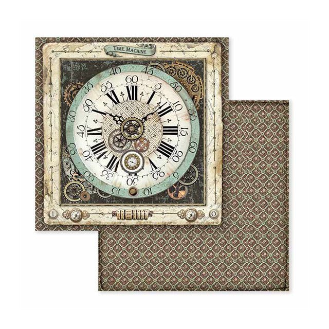 Scrapbookingpapper - Voyages Fantastiques - Double faced - 7 - Stamperia - Tidformera