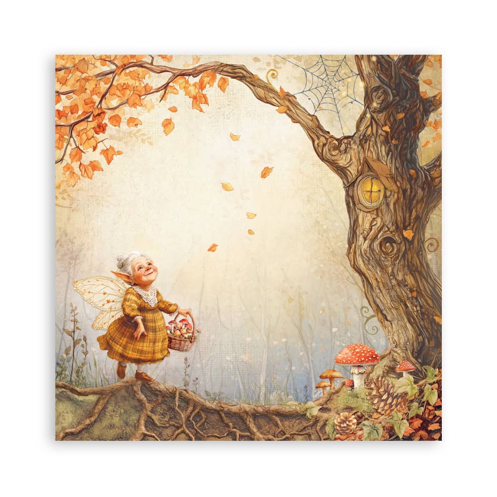 Scrapbookingpapper - Whispering Woods - Maxi Pad - 3 - Stamperia - Tidformera
