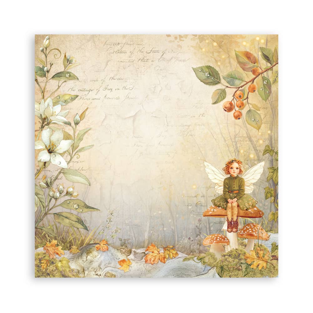 Scrapbookingpapper - Whispering Woods - Maxi Pad - 15 - Stamperia - Tidformera
