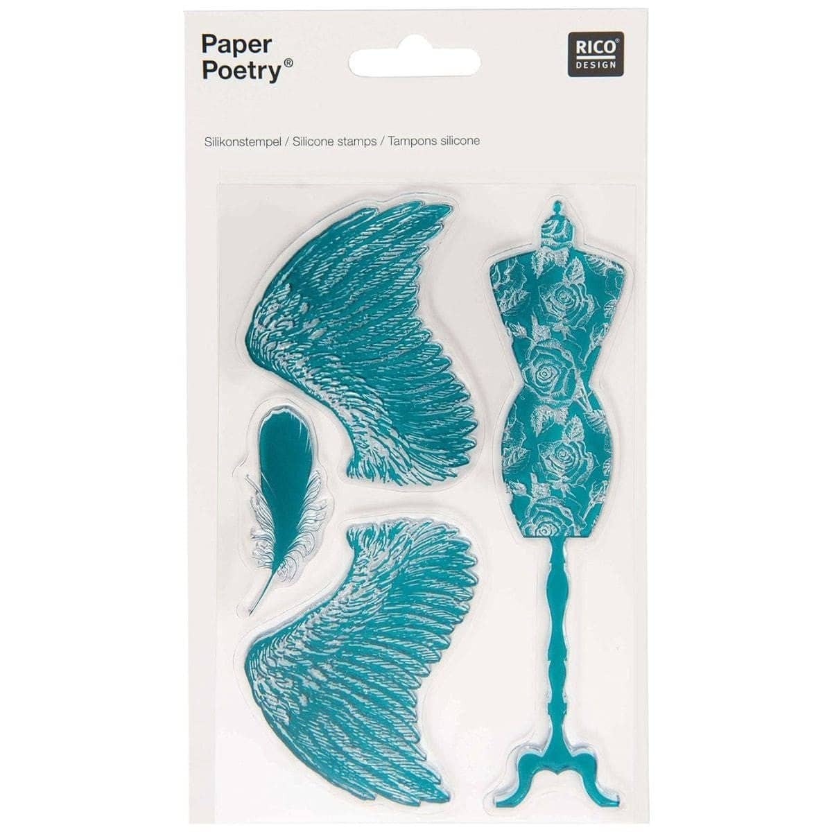 Silicone stamps Paper Poetry Wings - 1 - Rico Design - Tidformera