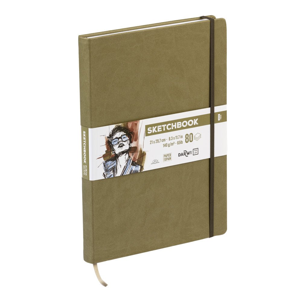 Sketchbook A4 - Khaki - 5 - Darwi - Tidformera