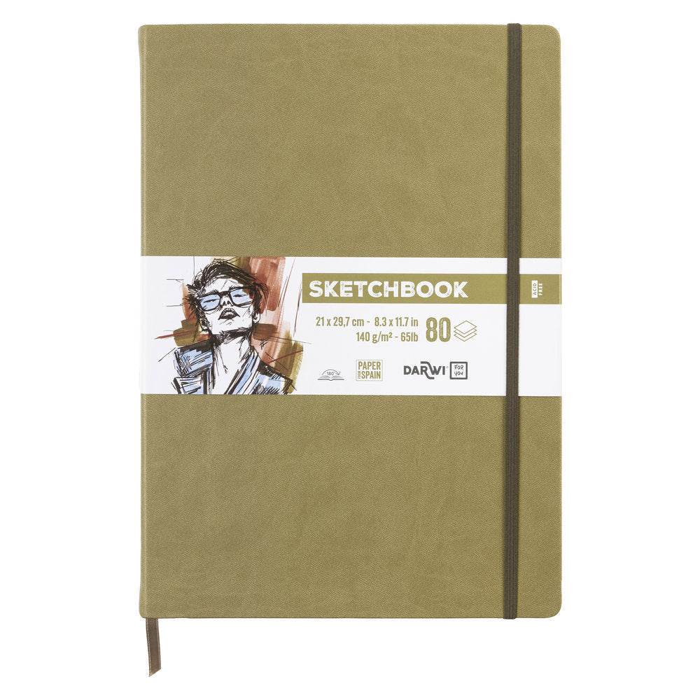 Sketchbook A4 - Khaki - 1 - Darwi - Tidformera