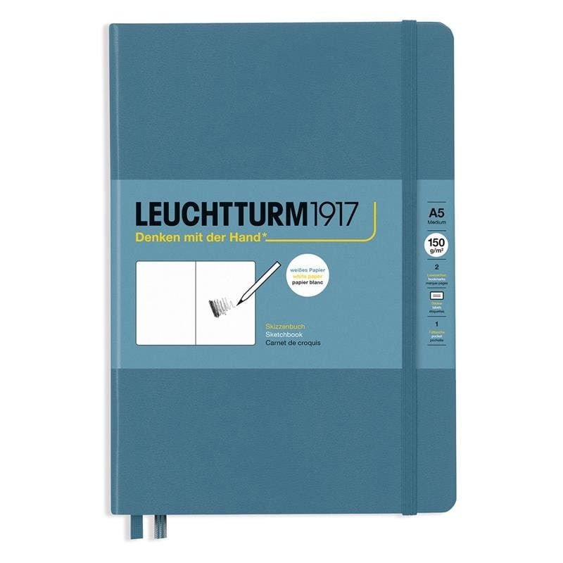 Sketchbook A5 Skissbok Stone blue från Leuchtturm1917 - Blå skissbok - Tidformera