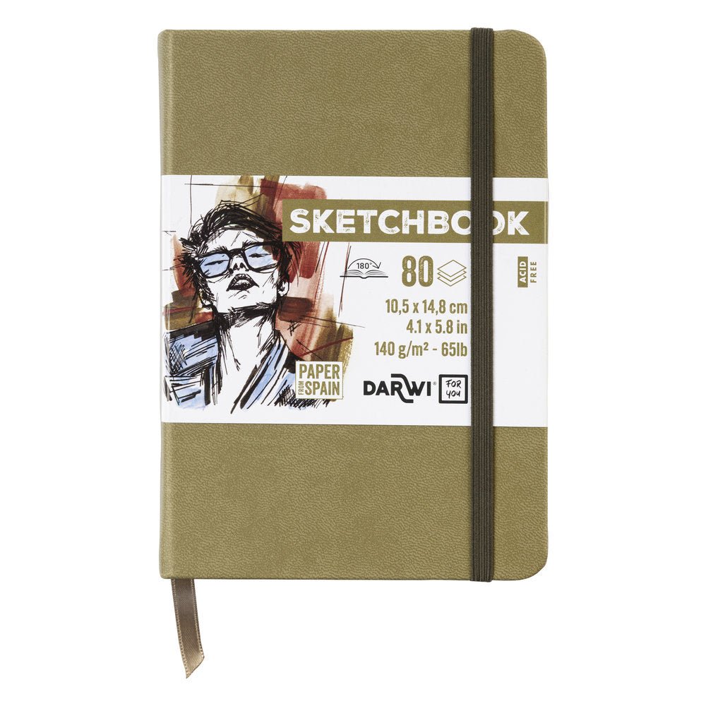 Sketchbook A6 - Khaki - 1 - Darwi - Tidformera