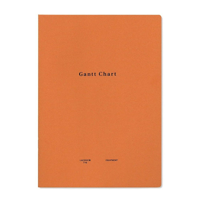 Skrivhäfte - Gantt Chart från Laconic - Ett skrivhäfte i färgen orange. På står Gantt Chart.  Tidformera