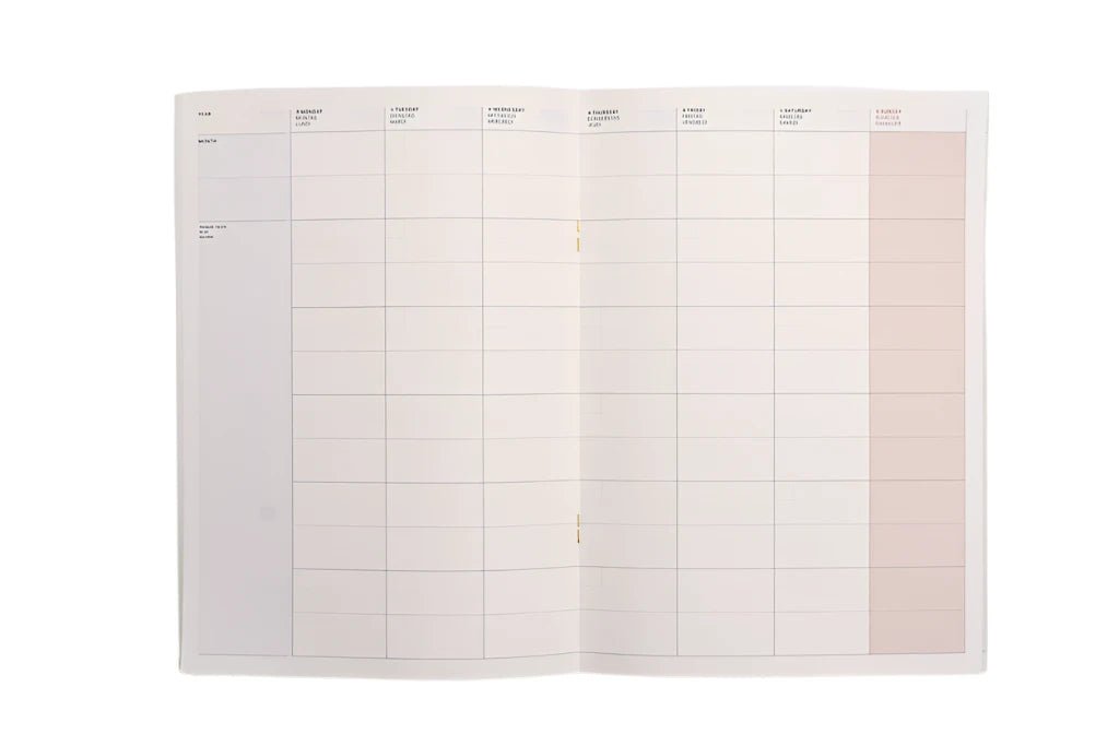 Skrivhäfte - Monthly - 4 - Laconic - Tidformera