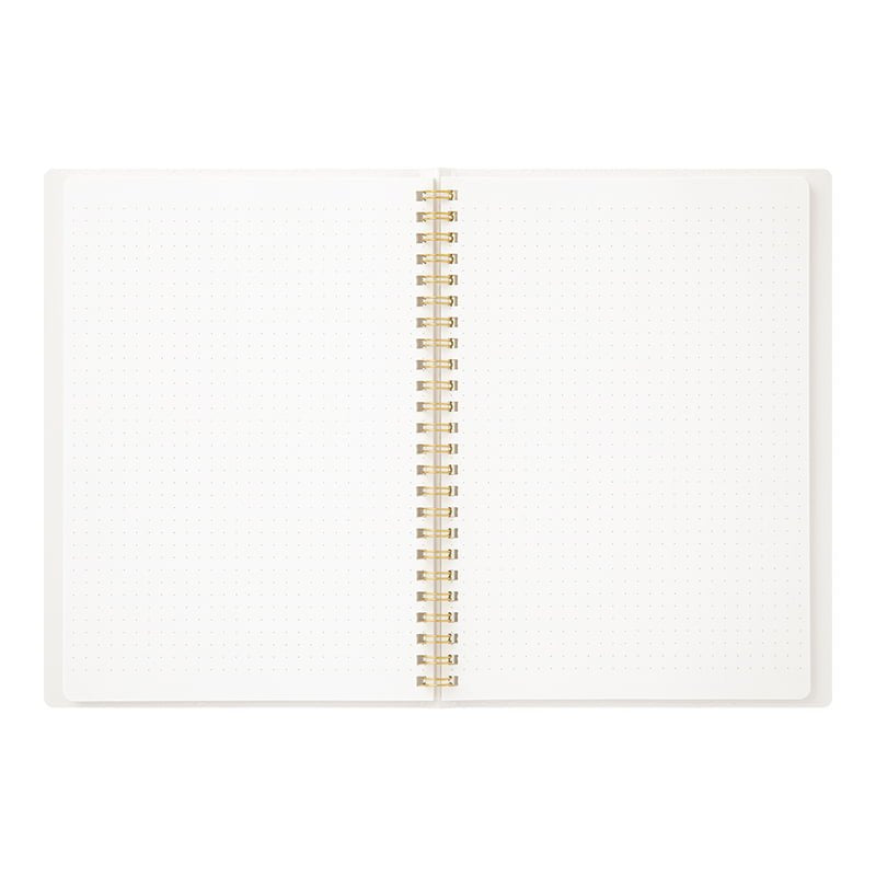 Spiralblock Dotted A5 - White - 2 - Midori - Tidformera