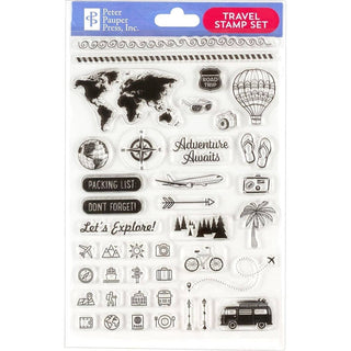 Stamp set Clear stamps Kalender - Travel - 1 - Peter Pauper Press - Tidformera