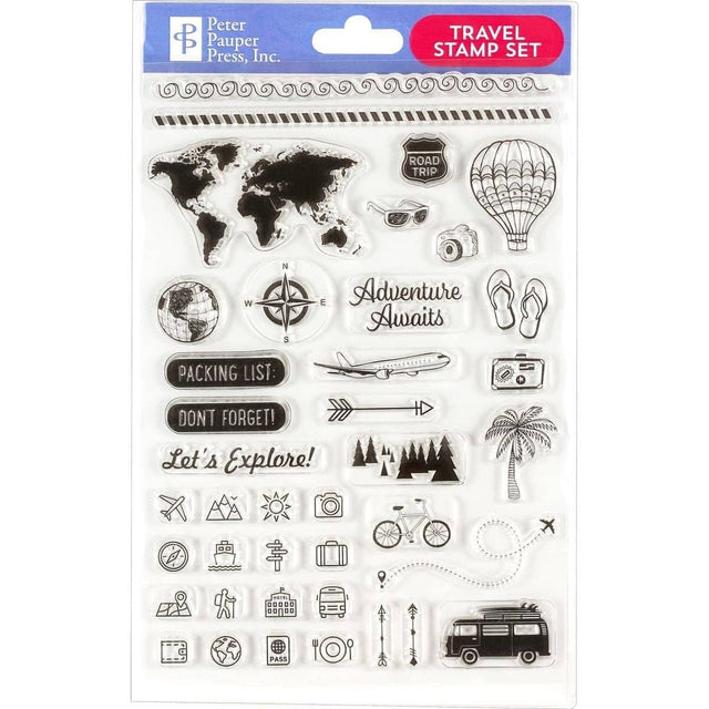 Stamp set Clear stamps Kalender - Travel - 1 - Peter Pauper Press - Tidformera