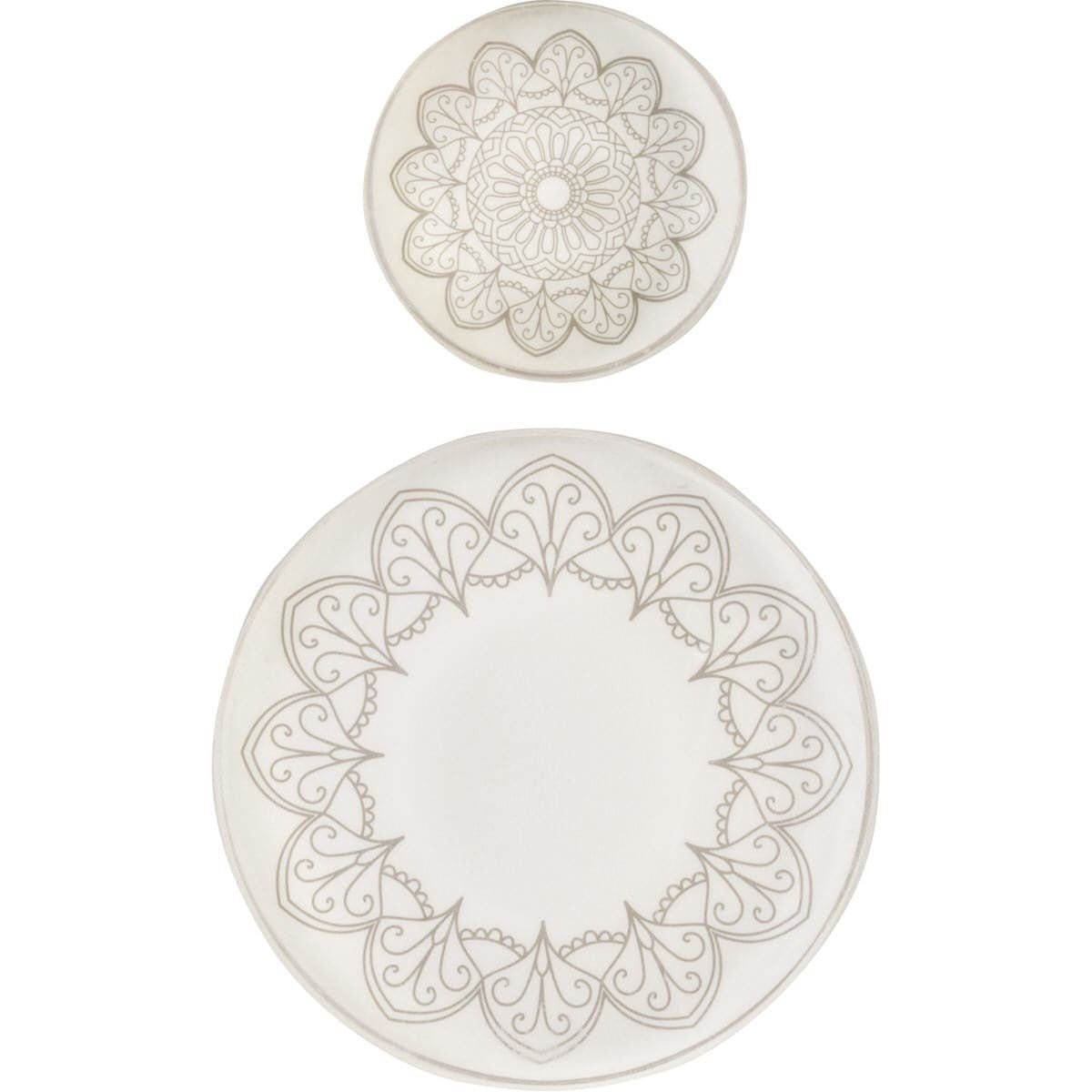 Stämplar Crystals 2-pack - Set 2 från Heyda. Två runda stämplar med fina ornament motiv. - Tidformera