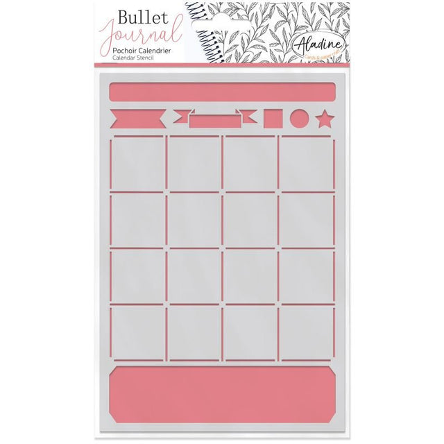 Stencil Bullet Journal - Calendar - 1 - Aladine - Tidformera