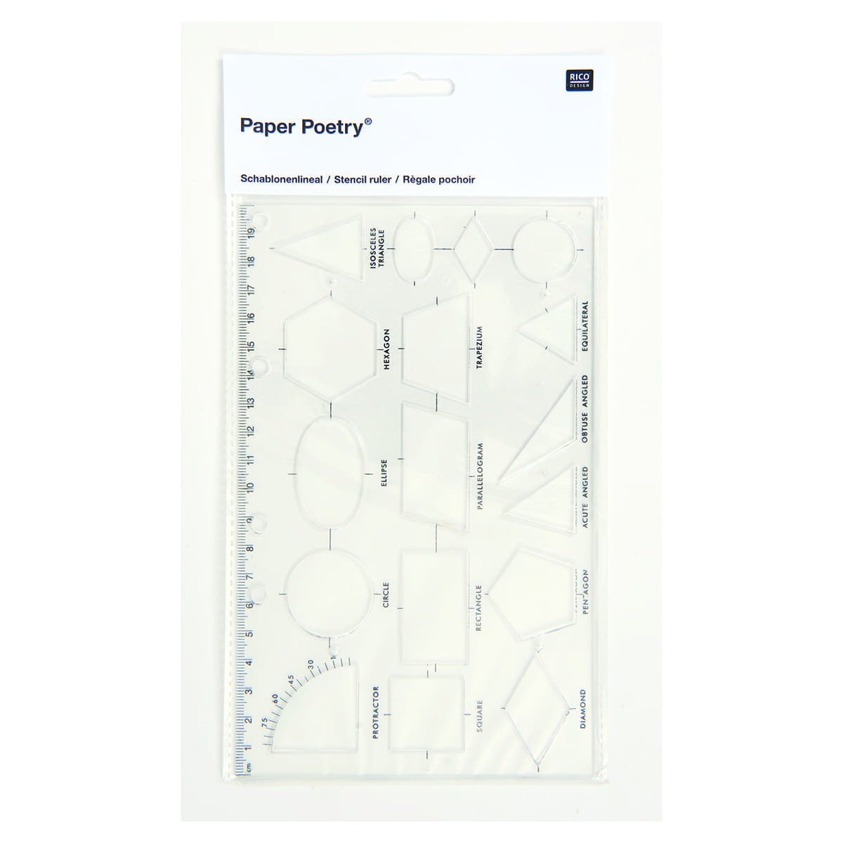 Stencil Geometriska former - 1 - Rico Design - Tidformera