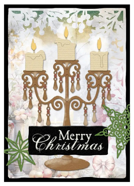 Stencil Holly Frame Christmas - 2 - Studio Light - Tidformera