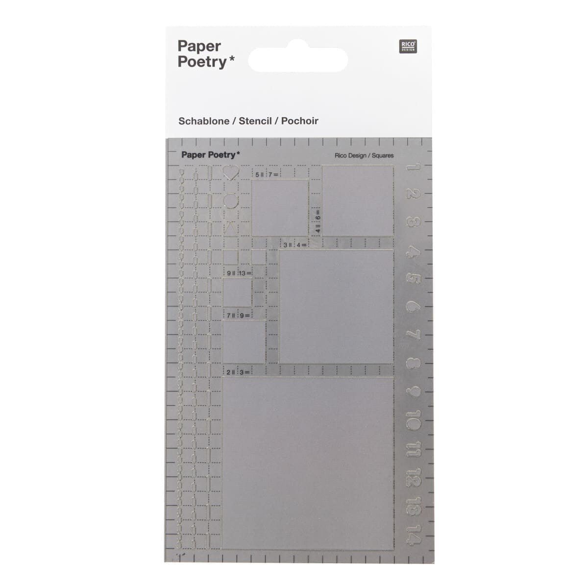 Stencil Paper Poetry Stor - Squares - Rico Design - Tidformera