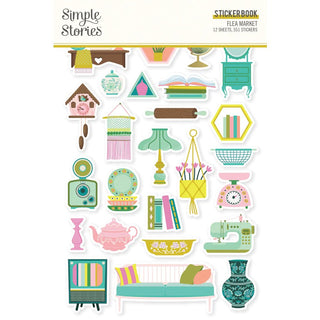 Sticker book - Flea Market - 1 - Simple Stories - Tidformera