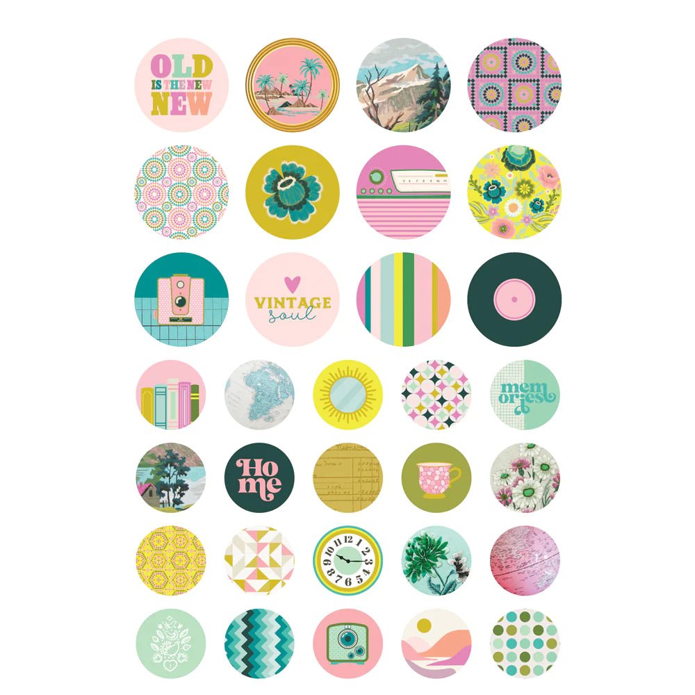 Sticker book - Flea Market - 6 - Simple Stories - Tidformera