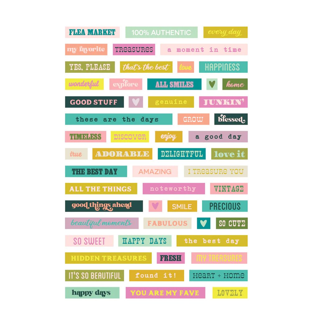 Sticker book - Flea Market - 3 - Simple Stories - Tidformera