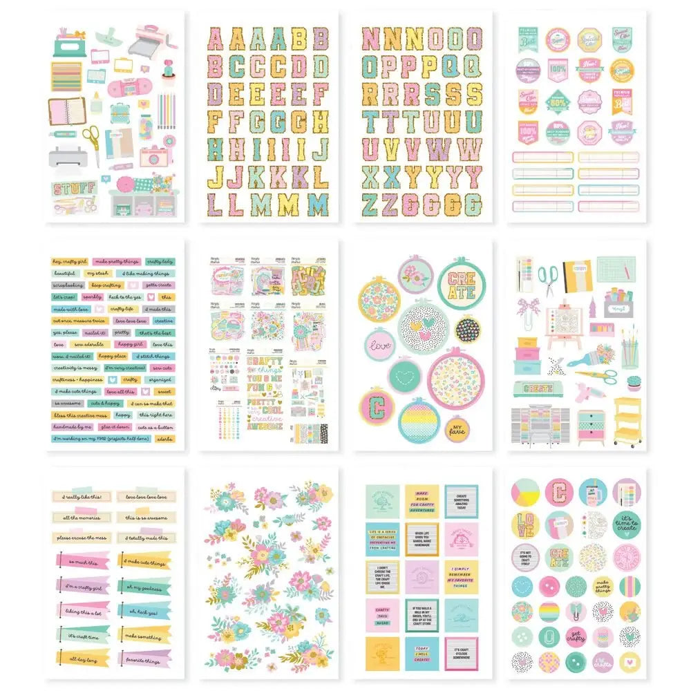 Sticker book Simple Vintage - Crafty things - 3 - Simple Stories - Tidformera