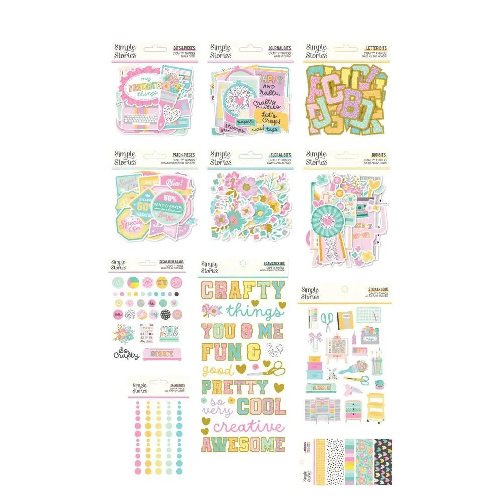 Sticker book Simple Vintage - Crafty things - 8 - Simple Stories - Tidformera
