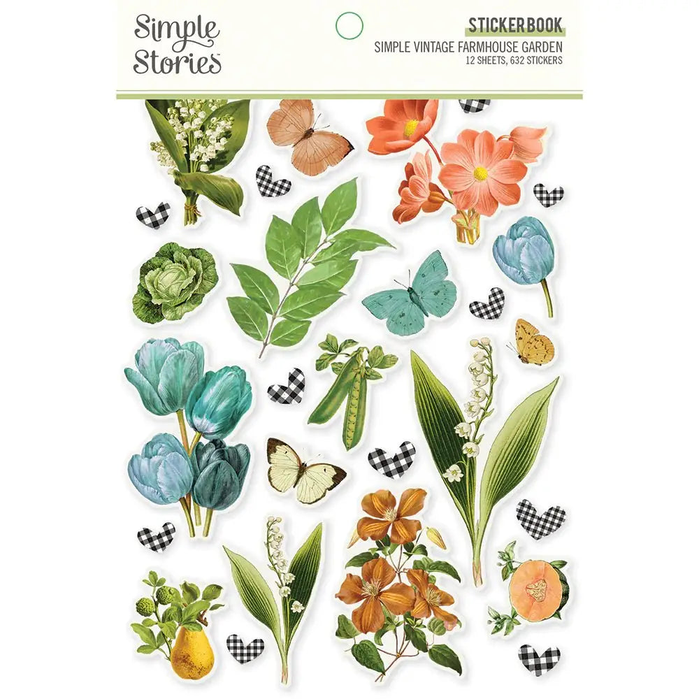 Sticker book Simple Vintage Farmhouse garden - 1 - Simple Stories - Tidformera
