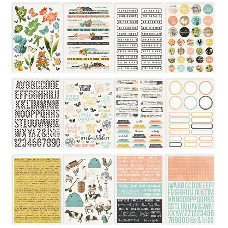 Sticker book Simple Vintage Farmhouse garden - 2 - Simple Stories - Tidformera