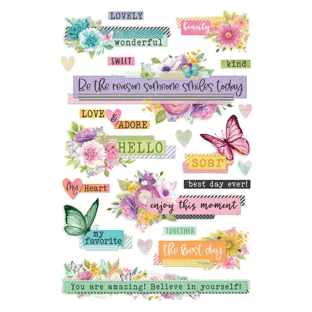 Sticker book Simple Vintage Life in bloom - 6 - Simple Stories - Tidformera